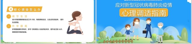 蓝色应对新型冠状病毒肺炎疫情心理调适指南防护辅导PPT模板 蓝色应对新型冠状病毒肺炎疫情心理调适指南防护辅导PPT模板