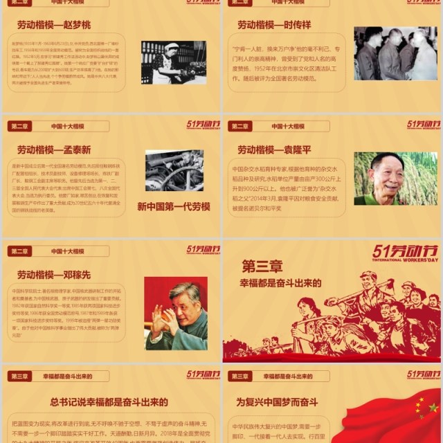 五一劳动节快乐节日主题PPT模板 五一劳动节快乐节日主题PPT模板