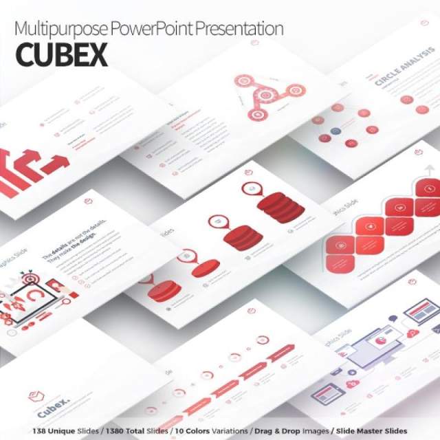 多用途PPT信息图表模板Cubex Multipurpose PowerPoint Presentation