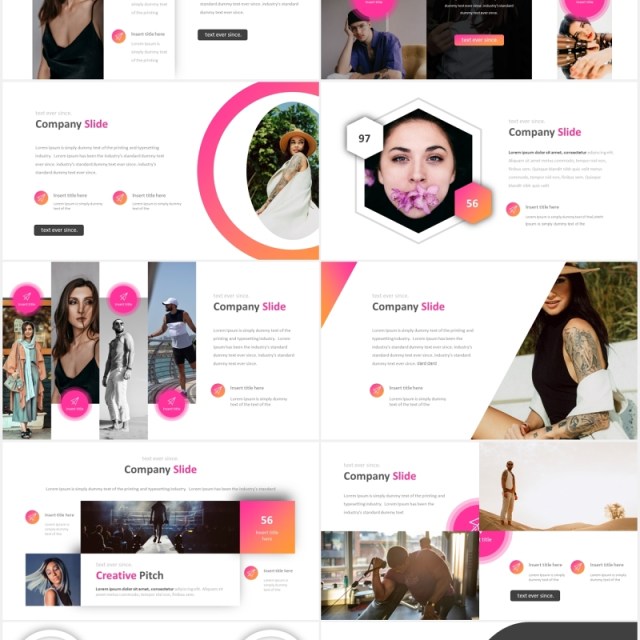时尚公司宣传介绍PPT图表模板Company Slides Powerpoint Template 时尚公司宣传介绍PPT图表模板Company Slides Powerpoint Template