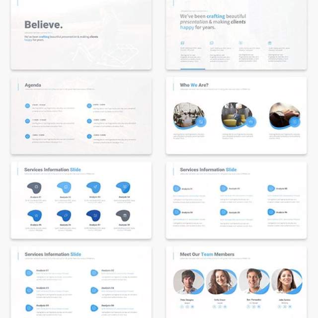 多用途PPT幻灯片模板Believe Multipurpose PowerPoint Presentation Template