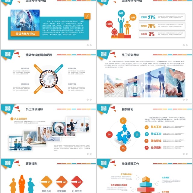 创意人力资源年终总结PPT模板
