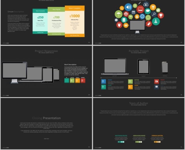 深色世界地图数据分析PPT信息图表模板EVENING AMBER Powerpoint