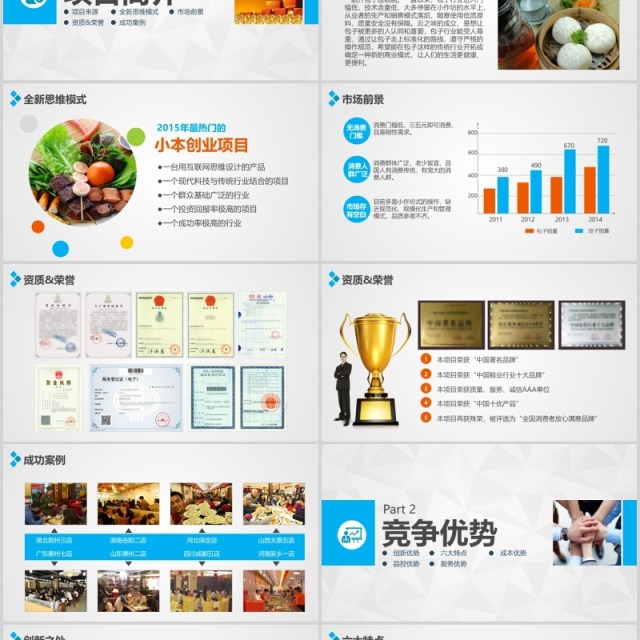 蓝色招商加盟PPT动态模板 蓝色招商加盟PPT动态模板