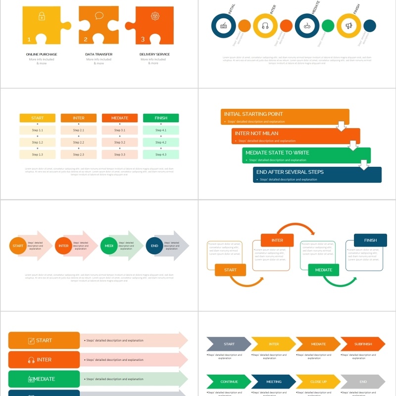 多样化组织架构图PPT模板