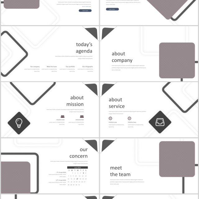 扁平公司介绍产品项目宣传PPT模板版式设计Case - Powerpoint Template