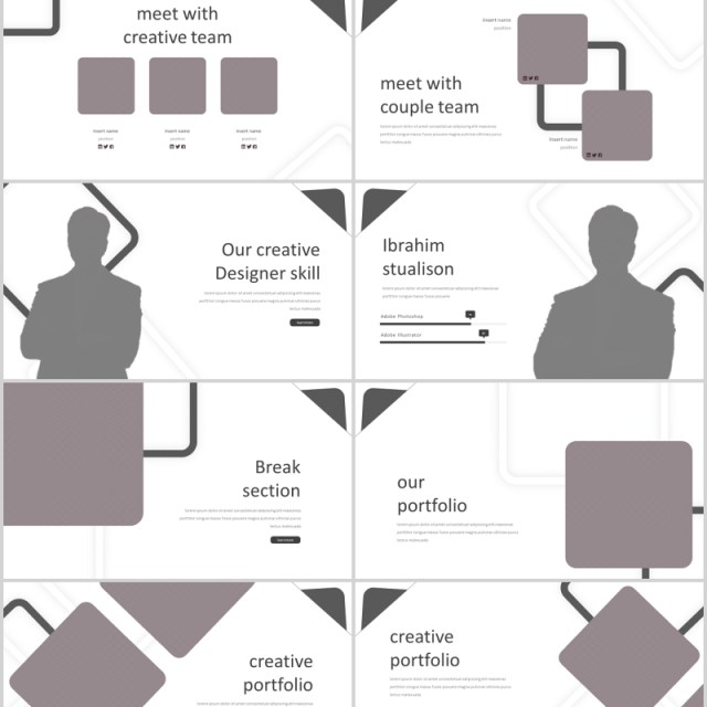 扁平公司介绍产品项目宣传PPT模板版式设计Case - Powerpoint Template