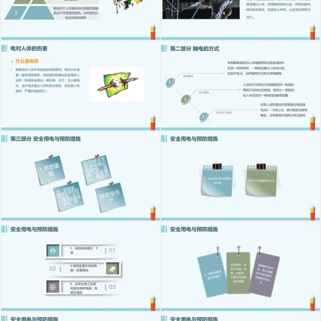 简约安全用电教育课件主题班会PPT模板