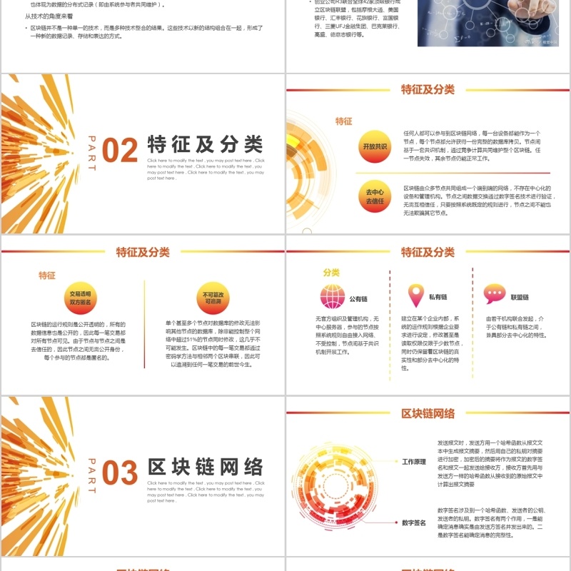 互联网区块链介绍PPT模板