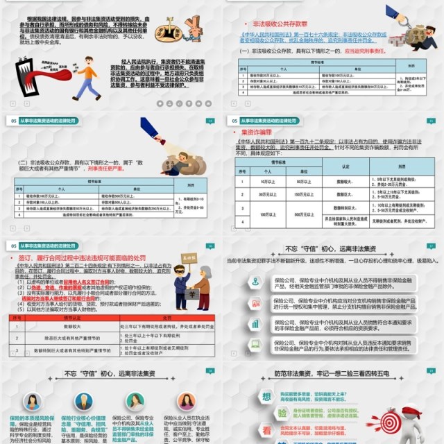 防范非法集资教育宣传PPT模板