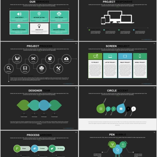 高端数据分析可视化PPT信息图表模板Canary - Powerpoint Template