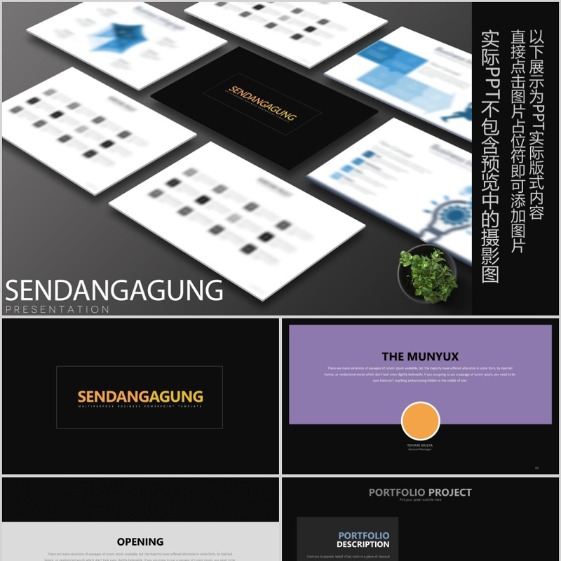 优质商务PPT信息图表版式设计模板Sendangagung Powerpoint