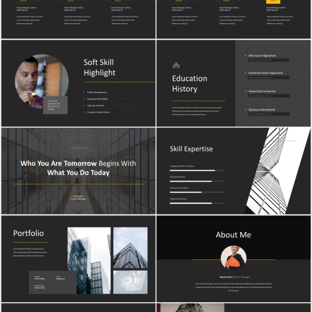 雇佣招聘公司宣传PPT模板hire portfolio powerpoint template