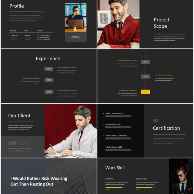 雇佣招聘公司宣传PPT模板hire portfolio powerpoint template