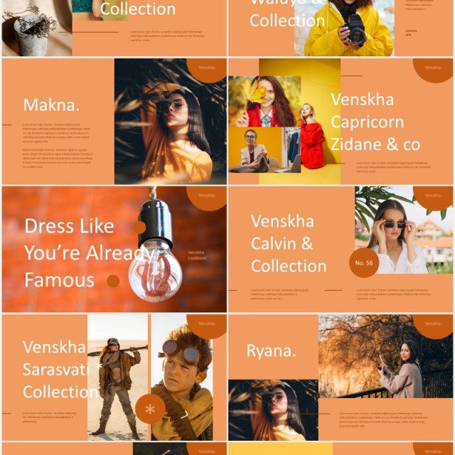 暖色时尚摄影PPT模板Venskha - Powerpoint Template 暖色时尚摄影PPT模板Venskha - Powerpoint Template