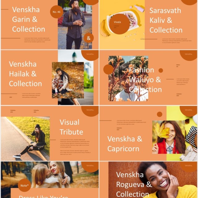 暖色时尚摄影PPT模板Venskha - Powerpoint Template 暖色时尚摄影PPT模板Venskha - Powerpoint Template