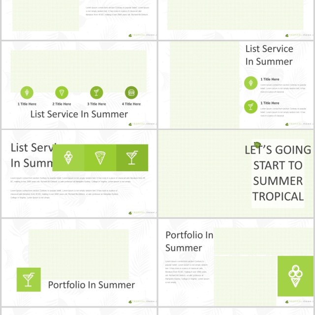热带气候旅游策划宣传PPT模板版式信息图表Tropical - Powerpoint Template 热带气候旅游策划宣传PPT模板版式信息图表Tropical - Powerpoint Template