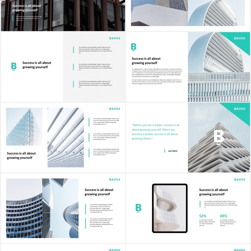商业企业公司宣传介绍PPT模板bauss simple corporate powerpoint template