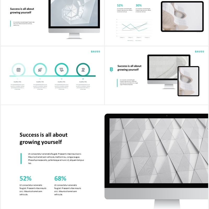 商业企业公司宣传介绍PPT模板bauss simple corporate powerpoint template