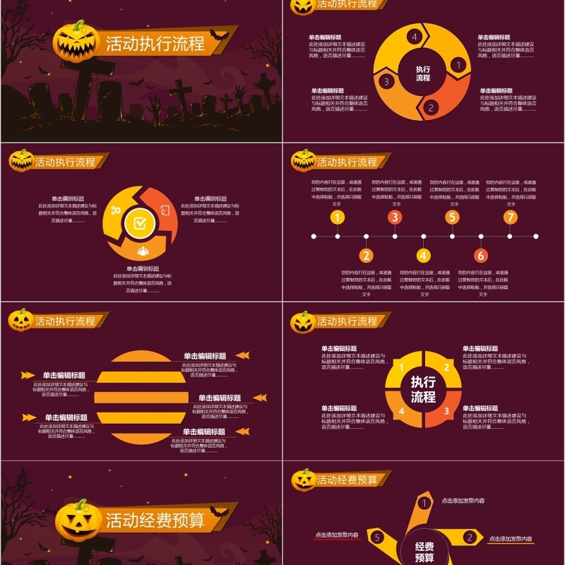 万圣节之夜晚会策划宣传PPT模板