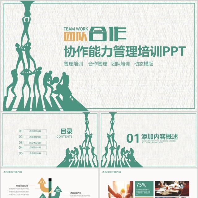 团队合作协作能力管理培训PPT模板 团队合作协作能力管理培训PPT模板