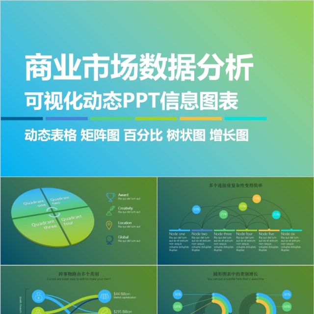 原创高端商业市场数据分析可视化PPT动态信息图表 原创高端商业市场数据分析可视化PPT动态信息图表