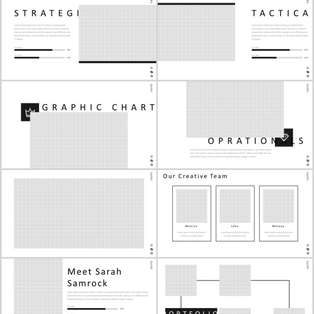 商务简洁公司介绍PPT版式模板Suite Powerpoint Template