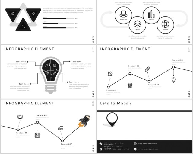 商务简洁公司介绍PPT版式模板Suite Powerpoint Template