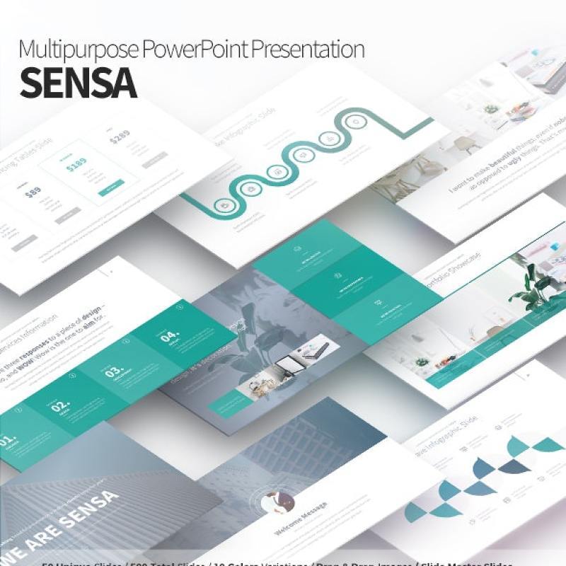 手机电脑多用途PPT演示模板Sensa Multipurpose PowerPoint Presentation Template