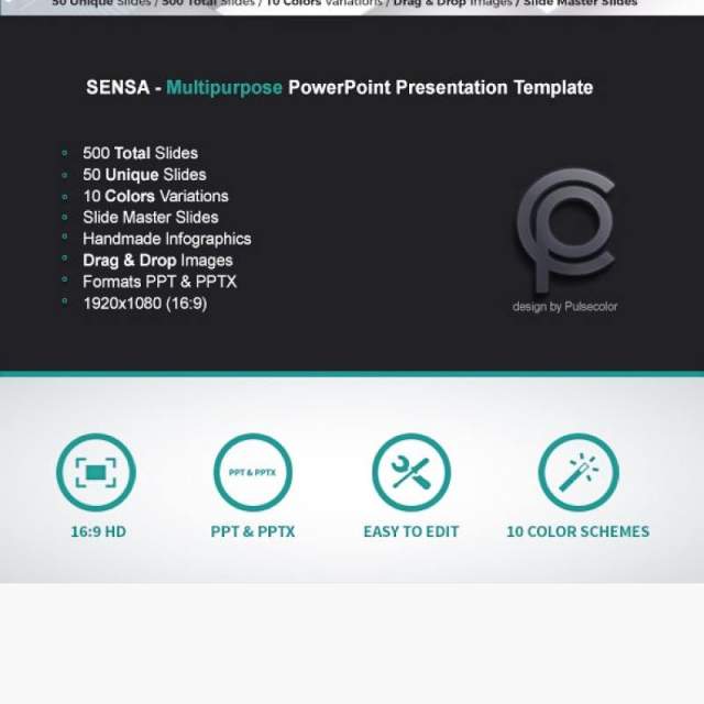 手机电脑多用途PPT演示模板Sensa Multipurpose PowerPoint Presentation Template