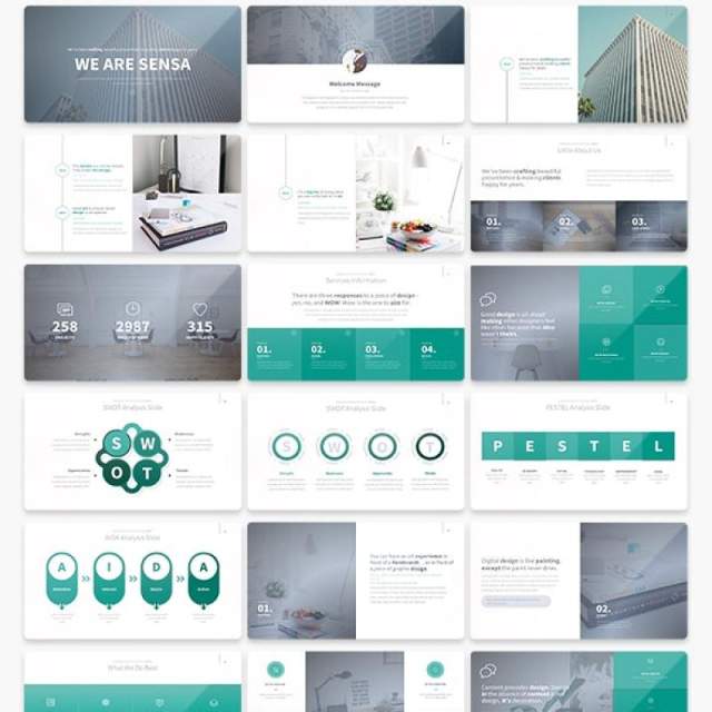 手机电脑多用途PPT演示模板Sensa Multipurpose PowerPoint Presentation Template