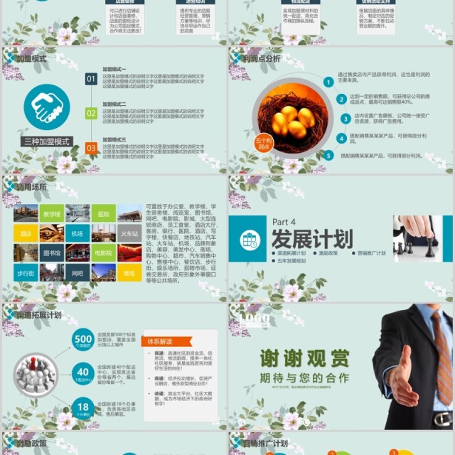 时尚创业项目加盟招商推介PPT模板 时尚创业项目加盟招商推介PPT模板