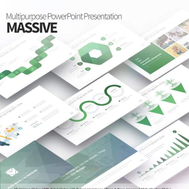 大量多用途PPT信息图表模板MASSIVE Multipurpose PowerPoint Presentation