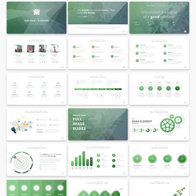 大量多用途PPT信息图表模板MASSIVE Multipurpose PowerPoint Presentation