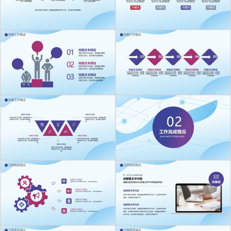 人力资源工作计划总结汇报PPT模板
