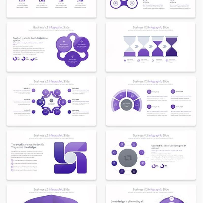 商业V.2PPT信息图表模板Business V.2 - PowerPoint Infographics Slides