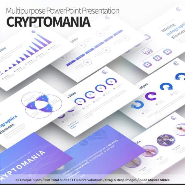 11套色系多用途PPT信息图表模板Cryptomania Multipurpose PowerPoint Presentation 11套色系多用途PPT信息图表模板Cryptomania Multipurpose PowerPoint Presentation