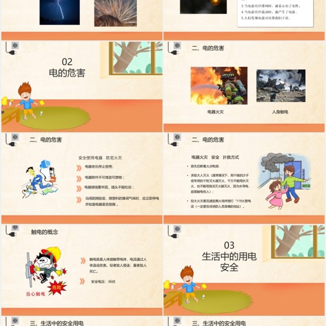 中小学生安全用电主题教育PPT模板 中小学生安全用电主题教育PPT模板