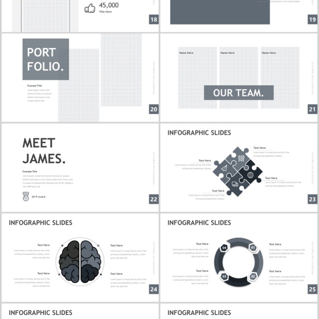 公司产品介绍竞品分析PPT版式模板Powerpoint Template