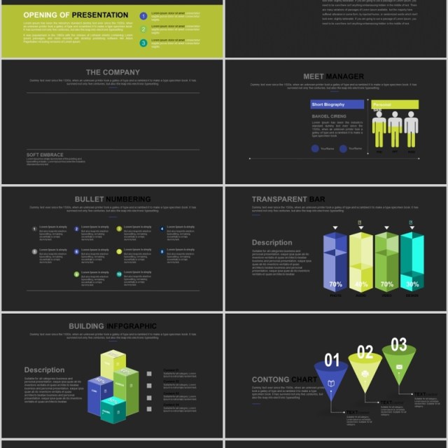 数据分析可视化工作计划PPT信息图表模板SOFT EMBRACE Powerpoint