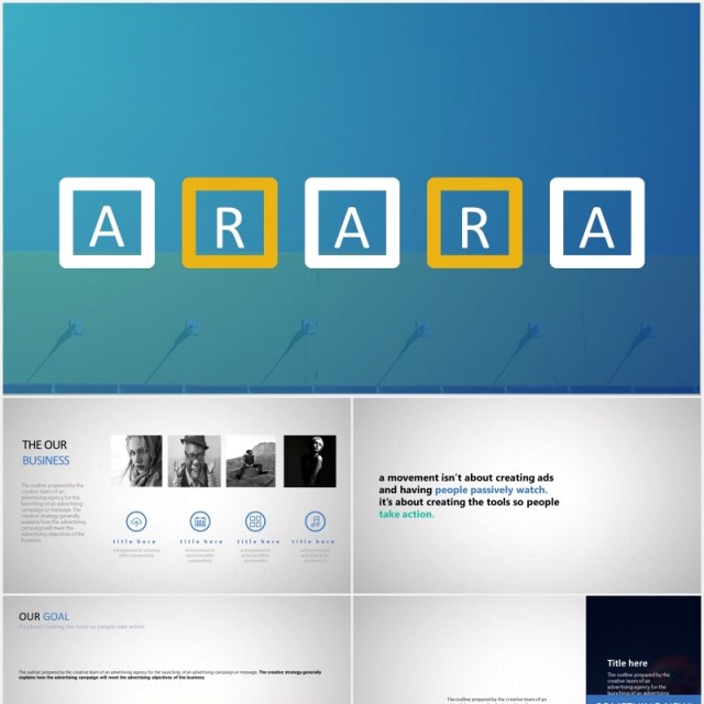 简约可视化信息图表PPT模板素材arara powerpoint template