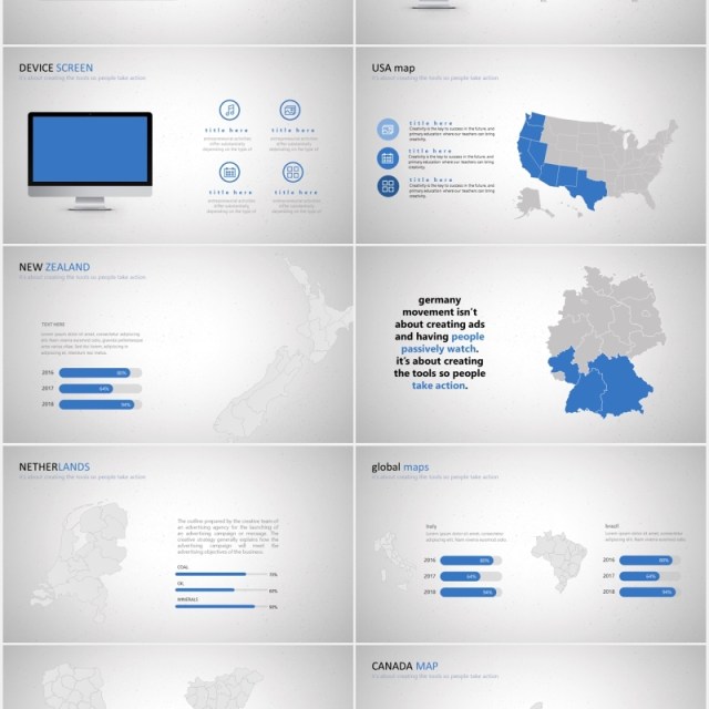 简约可视化信息图表PPT模板素材arara powerpoint template