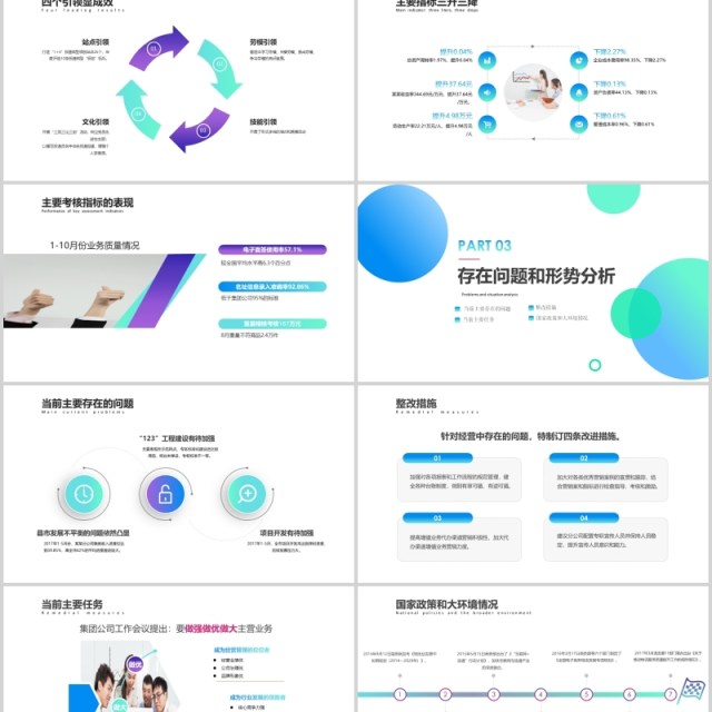 渐变经营分析思路工作汇报PPT模板 渐变经营分析思路工作汇报PPT模板