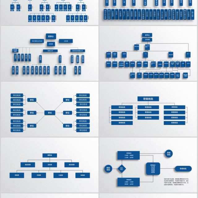 公司组织架构图PPT素材可编辑带照片
