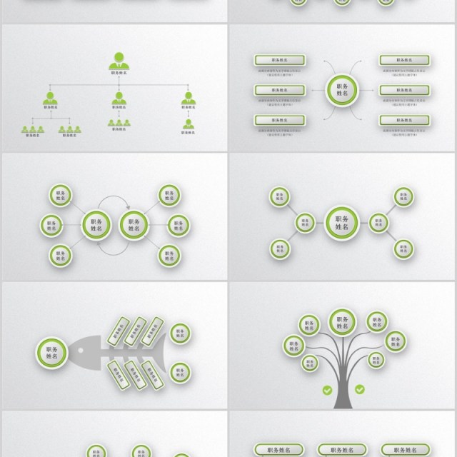 公司组织架构图PPT素材可编辑带照片