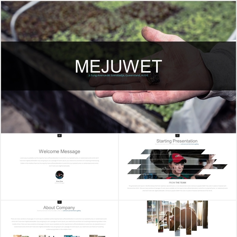 简洁公司项目架构图PPT素材模板mejuwet powertpoint