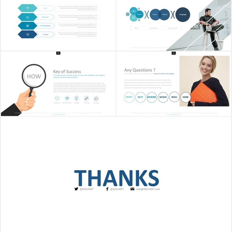 简洁公司项目架构图PPT素材模板mejuwet powertpoint