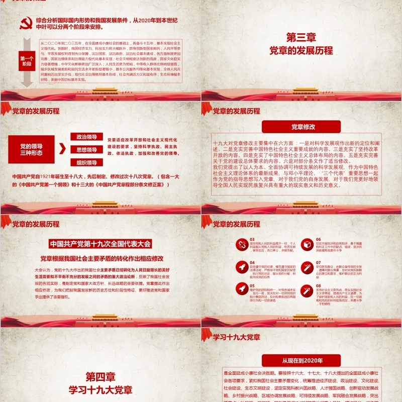 学党章看党课做合格共产党员PPT模板