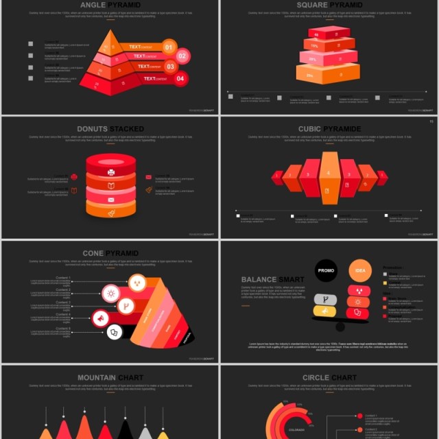 黑红色商业计划书PPT信息可视化图表模板Bonapit - Powerpoint Template