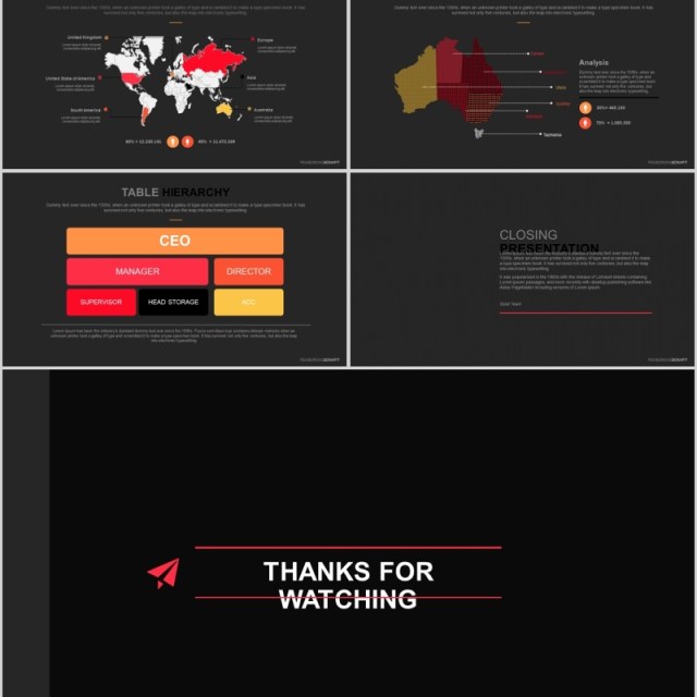 黑红色商业计划书PPT信息可视化图表模板Bonapit - Powerpoint Template 黑红色商业计划书PPT信息可视化图表模板Bonapit - Powerpoint Template